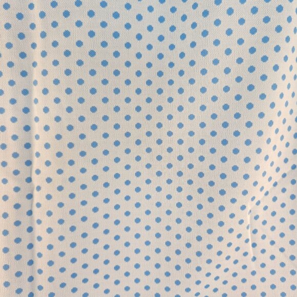 Blue Polka Dot Fabric By The Yard Material For Sewing Crafts Lightweight White B - Picture 3 of 6